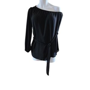 Ann Taylor Black Off-Shoulder Blouse‎